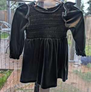 Old Navy Green Velvet Baby Dress
